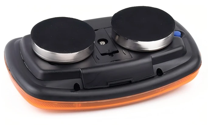Battery-Operated LED Amber Magnetic Car Emergency Warning Light - 18 Diodes